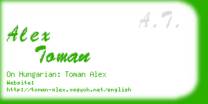 alex toman business card